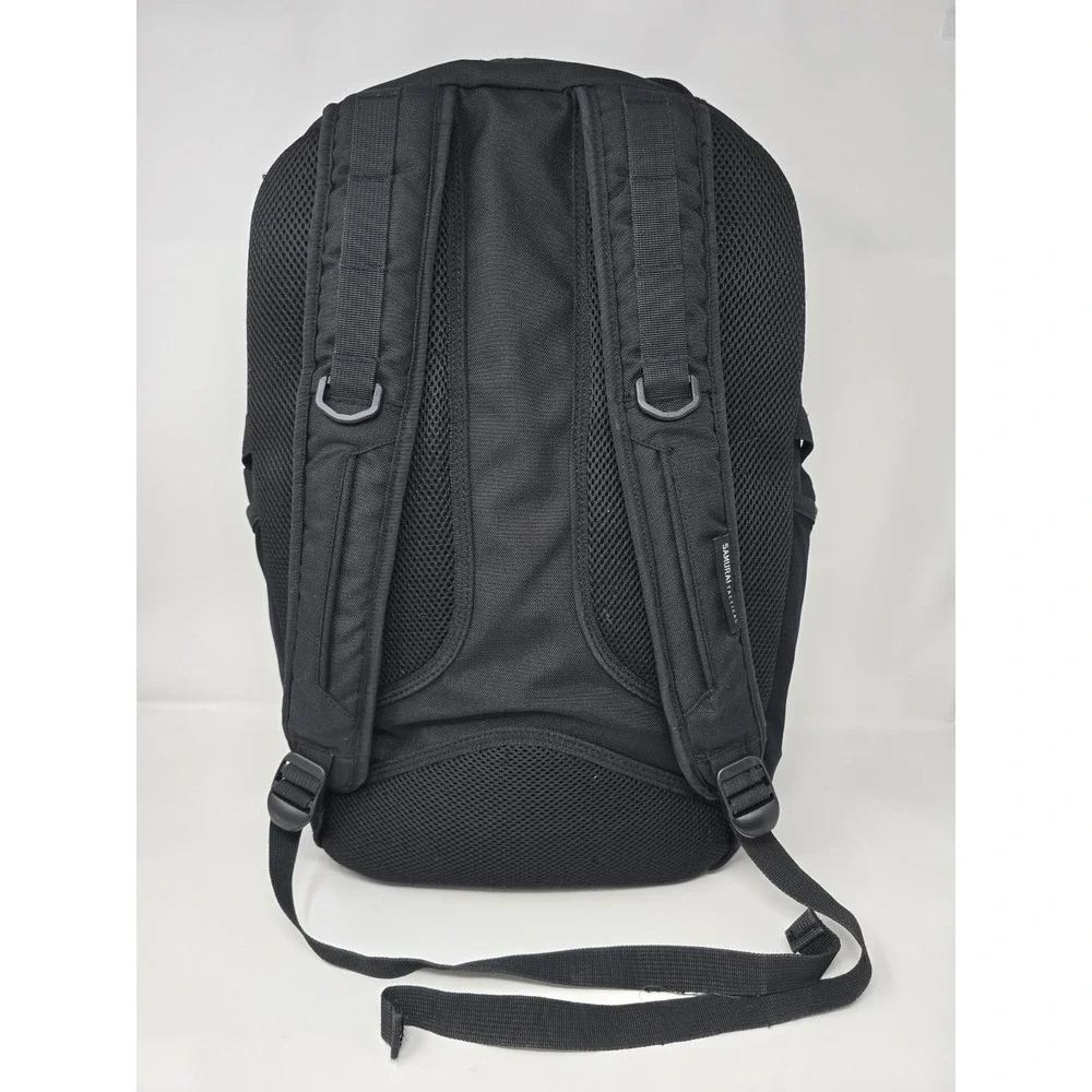 Samurai Tactical Backpack Black MOLLE Storage Laptop Compartment Good Condition